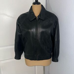 Wilson’s Black 100% Leather Jacket S
